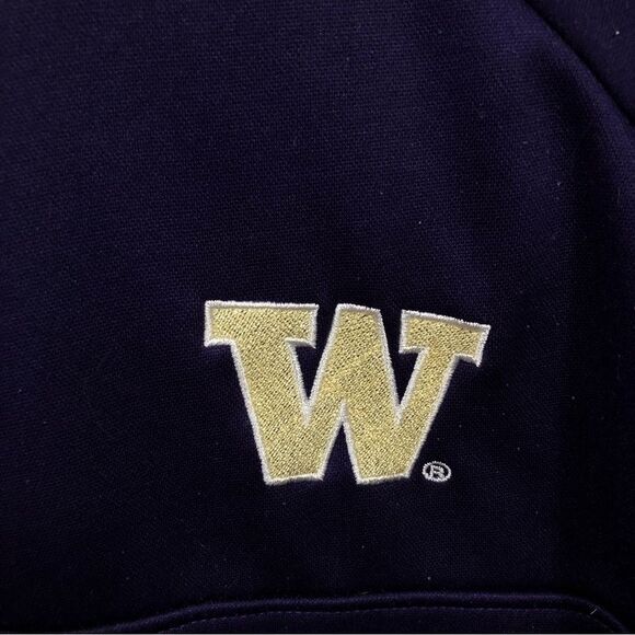 Champion Men's UW Washington Huskies Purple Quarter Zip Pull over Sweatshirt - Picture 2 of 8
